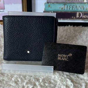 Montblanc Men's Meisterstück Bifold Wallet 6CC in Ink Blue